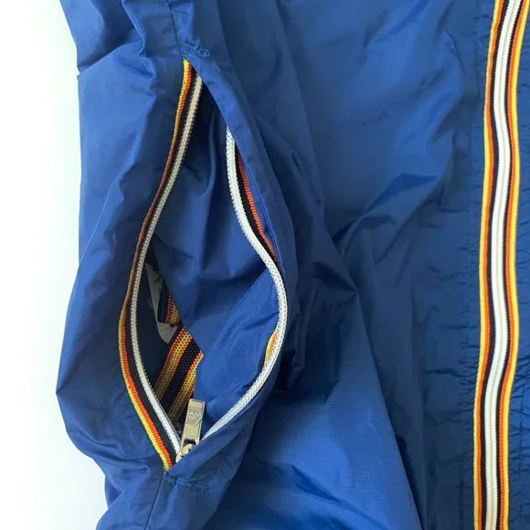 Vintage K-Way Windbreaker Jacket Blue Zip Up Blokecore Athleisure Fanny Pack - Picture 8 of 15